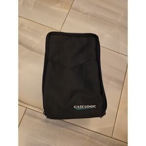 Case Logic Portable Black 15 CD Storage Case w/Carry Strap Front Pocket‎ Vintage
